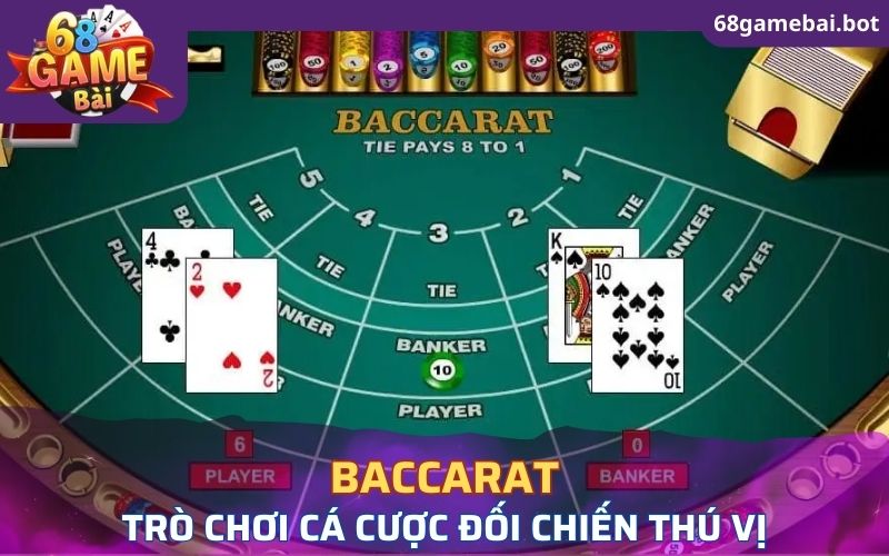 Baccarat là trò chơi cá cược đối chiến thú vị tại 68 game bài