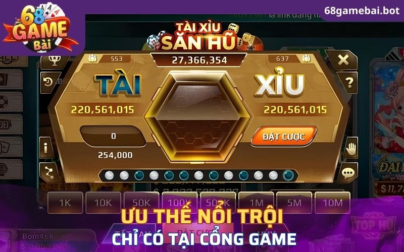 Ưu thế nổi trội chỉ có tại cổng game